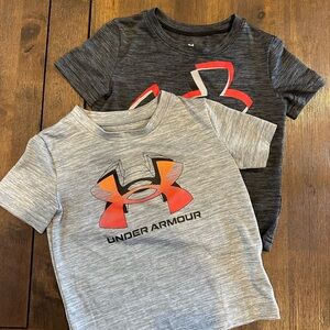 Under Armour Kids' Gray and Charcoal Tees with Logo
